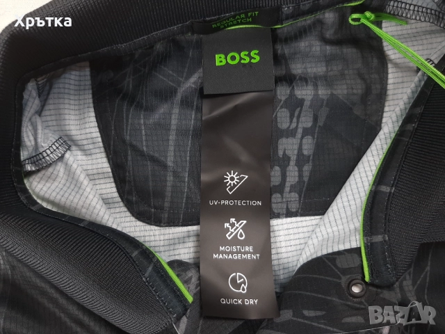 Hugo Boss Paddy Desert Active - Оригинална мъжка тениска с яка р-р M, снимка 10 - Тениски - 52762379