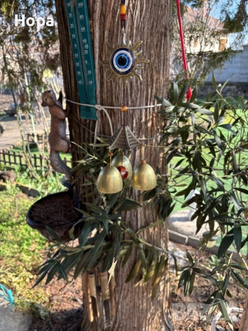 Вятърен звънец от метал Слънце с Назар , снимка 3 - Декорация за дома - 35941344