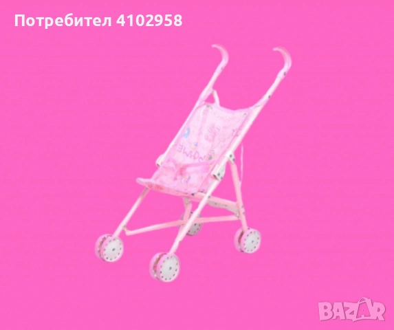 Лятна метална количка за кукли, снимка 2 - Скутери и тротинетки - 53094429