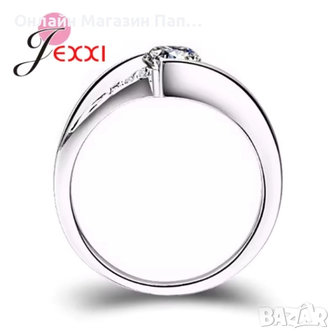 Дамски пръстен JEXXI 925 стерлингово сребро с AAA циркон, снимка 3 - Пръстени - 52406390