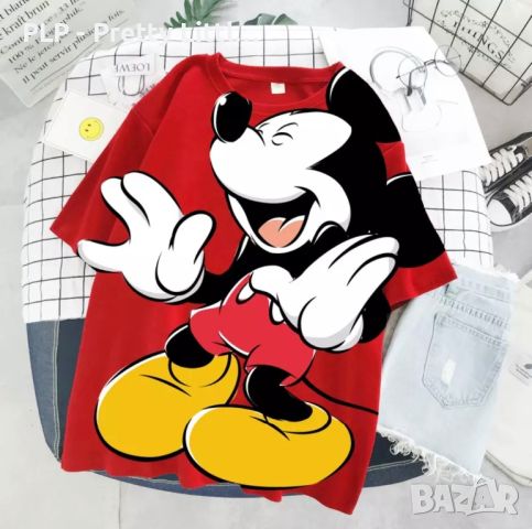 Дамски тениски Disney Mickey Minnie , снимка 6 - Тениски - 45812607