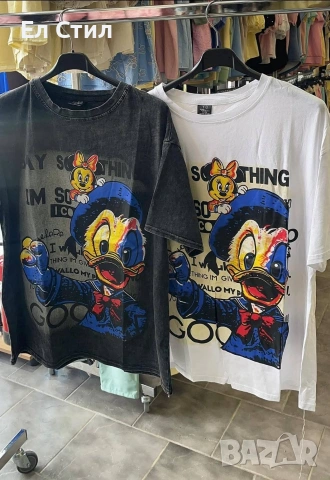 🩷Овърсайз памучни тениски свободен модел Универсален размер 32€🩷, снимка 5 - Тениски - 54159228