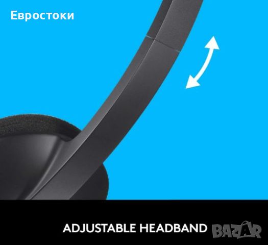 Слушалки Logitech H340 с микрофон, кабелни USB, цвят: черно, снимка 4 - Слушалки за компютър - 46336794