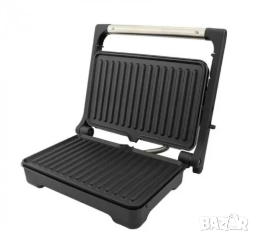 Тостер-сандвич Rosberg 1500W, Грил незалепващи бр. 1 плочи, Инокс с черно, 2 ГОДИНИ ГАРАНЦИЯ, снимка 3 - Друга електроника - 51140854
