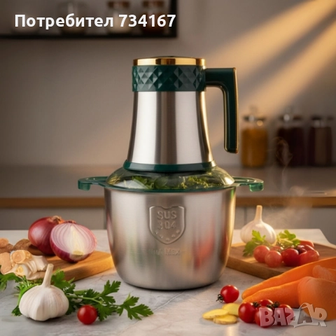 Многофункционален кухненски чопър Kitchen Expert 3L SUS 304 – бързо мели, реже и пюрира без усилие
