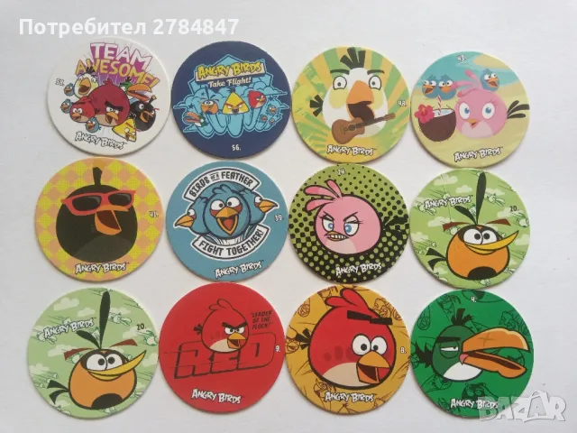 Angry birds кръгли карти, снимка 2 - Карти за игра - 46871146