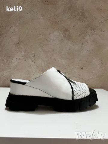 Дамски чехли естествена кожа.