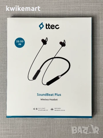 Безжични Bluetooth слушалки SoundBeat Plus ttec – Черни