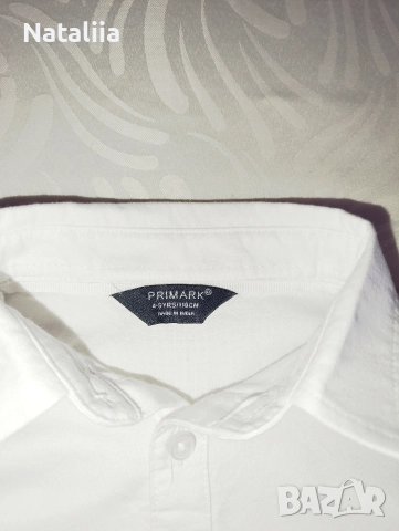 Бяла риза Primark с дълъг ръкав –4-5г, снимка 2 - Детски ризи - 52827860
