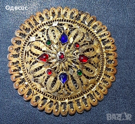 Уникален Възрожденски сребърен филигранен накит с позлата