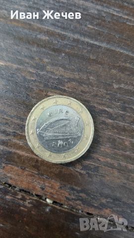 1 евро 2002г. Ирландия, снимка 2 - Нумизматика и бонистика - 45607211
