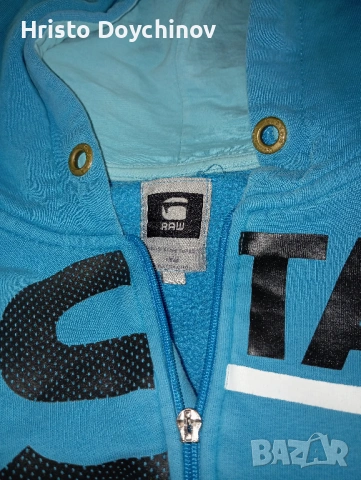 G‑Star RAW 3301 G Star тъмносин с принт, размер L, снимка 6 - Суичъри - 53155697