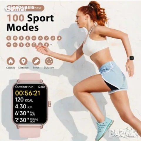 Смарт часовници с Alexa и Bluetooth: Спортни и водоустойчиви, снимка 6 - Смарт часовници - 49844091