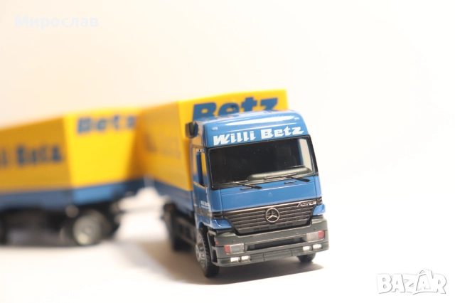 HERPA H0 1/87 MERCEDES BENZ ACTROS WILLI BETZ КАМИОН МОДЕЛ, снимка 5 - Колекции - 51745986