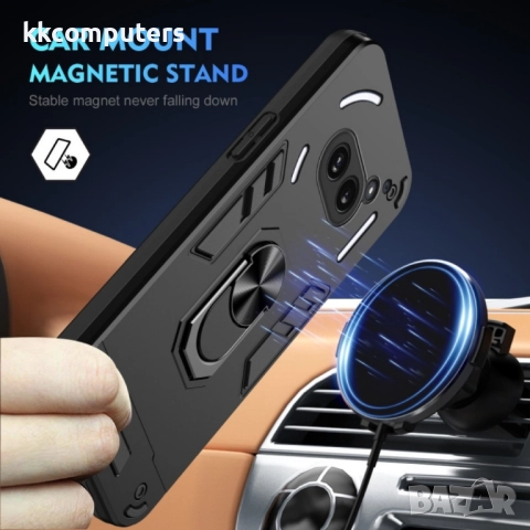 Nothing Phone 2a Удароустойчив Ring Holder Калъф и Протектор, снимка 4 - Калъфи, кейсове - 52670955