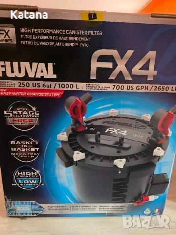 външен филтър Fluval-Fx4, снимка 2 - Оборудване за аквариуми - 53808081