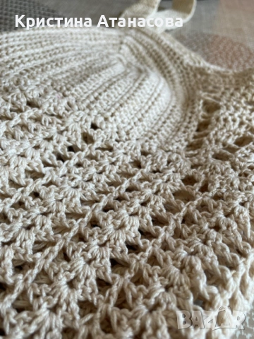 Уникален ръчно плетен топ, снимка 5 - Корсети, бюстиета, топове - 52418298