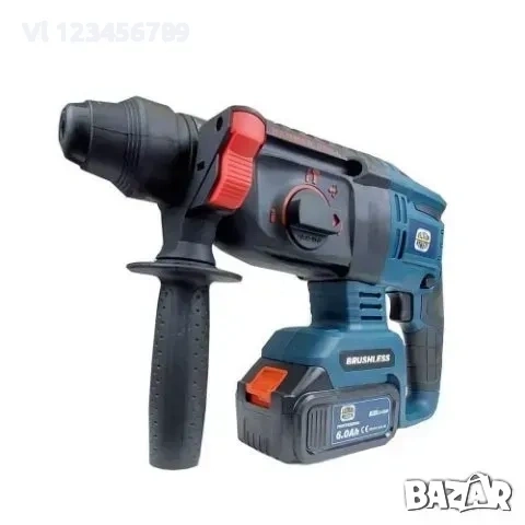 Мощен акумулаторен перфоратор s безчетков мотор за постоянна производителност Мощна ударна система , снимка 2 - Перфоратори - 53917577