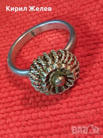 СТАРИНЕН ФИЛИГРАНЕН СРЕБЪРЕН ПРЪСТЕН СРЕБРО ВИСОКА ПРОБА РЪЧНА ИЗРАБОТКА 47960, снимка 12 - Антикварни и старинни предмети - 50057025