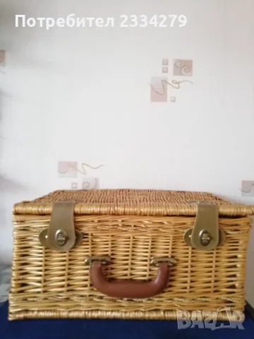 Стари ратанов куфар и кошница за пикници,туризъм,риболов и други. , снимка 2 - Сервизи - 50025587