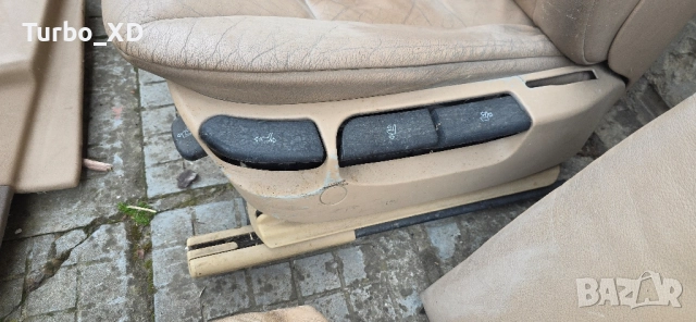 Продавам бежев кожен салон за BMW E39 комби, снимка 6 - Части - 51966204