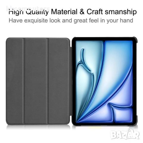 iPad Air 13 (2025) / (2024) Anti-Drop Leather Stand Tablet Cover Кожен Калъф и Протектор, снимка 5 - Калъфи, кейсове - 53006177