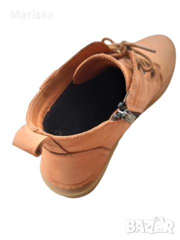  Кафяви дамски боти от естествена кожа, снимка 12 - Дамски боти - 52290961