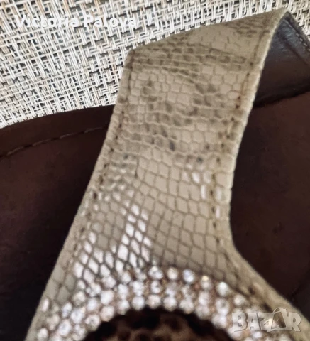 Красиви чехли/сандали LAZAMANI  Италия естествена кожа, снимка 5 - Сандали - 50508290