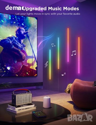 Govee RGBIC Glide Wall Lights, Smart LED, 6 бр., Работи с Alexa и Google Assistant, снимка 5 - Лед осветление - 45962322