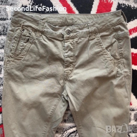 Дамски панталон Pepe Jeans London Portobello, размер 29/29, цвят каки, снимка 5 - Панталони - 53109235