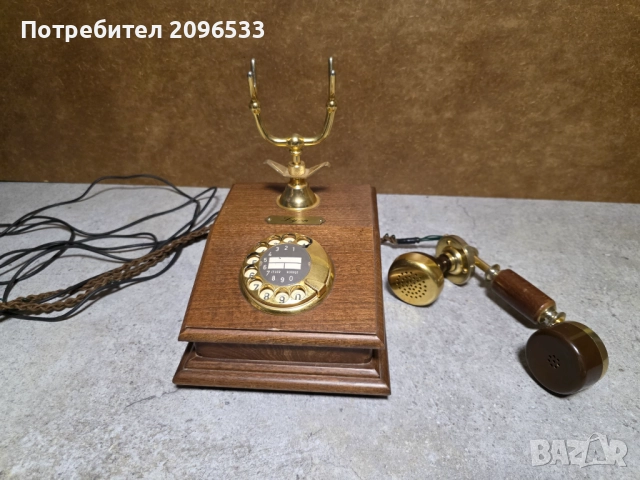 Стар, антикварен дървен телефон - Lion, снимка 5 - Антикварни и старинни предмети - 52426712