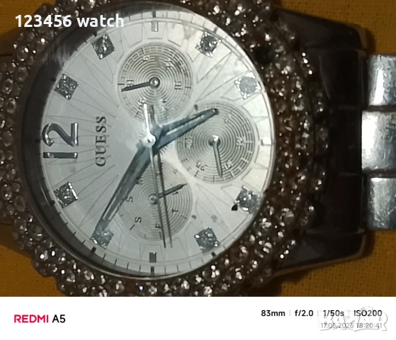 Мoшки часовник guesse работи няма батри, снимка 2 - Мъжки - 53877354