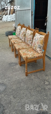 Столове трапезни масив-4бр.№013, снимка 2 - Столове - 52561997