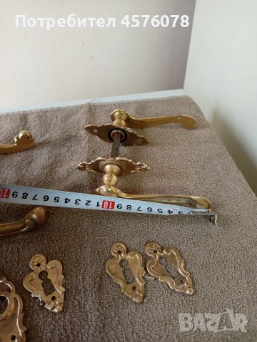 три комплекта старинни бронзови брави, снимка 3 - Антикварни и старинни предмети - 53941774