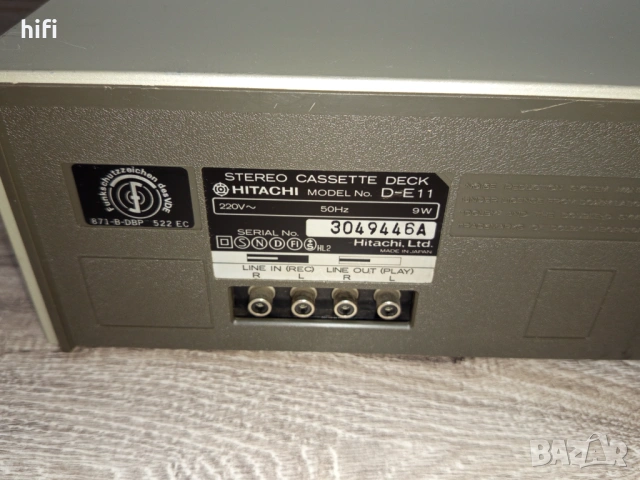 Двуглав касетен дек Hitachi D-E11, снимка 5 - Декове - 53526887