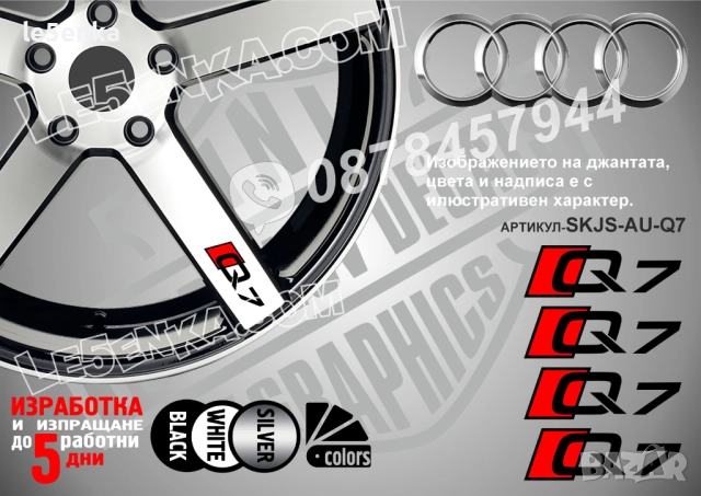 Audi Q7 надписи за спици