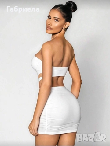 Къса бяла рокля, снимка 3 - Рокли - 52880233