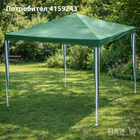 Сгъваема градинска шатра тип павилион 3 х 3 метра - водоустойчива и стабилна, снимка 2 - Градински мебели, декорация  - 53936698