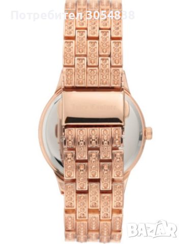 Juicy Couture - Овален часовник с кристали, Rose Gold, снимка 3 - Дамски - 45323778