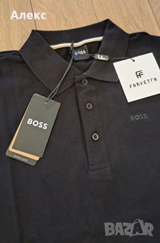 Тениска Hugo Boss с яка , снимка 2 - Тениски - 45889808