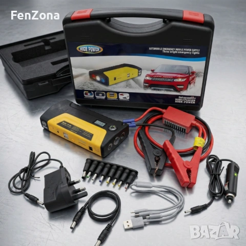 Стартерно устройство мултифункционално и компресор 2 в 1 Car Jump Starter 69800mAh