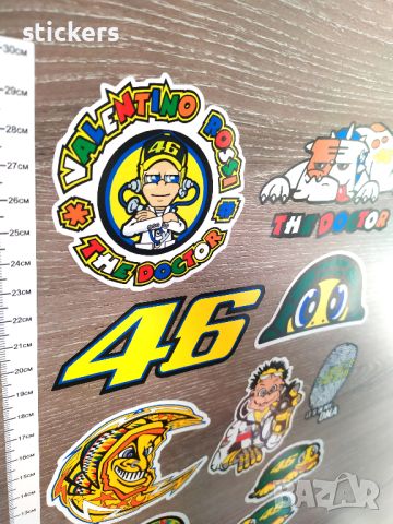 Стикери Валентино Роси Valentino Rossi - 11 бр., снимка 3 - Аксесоари и консумативи - 45301511