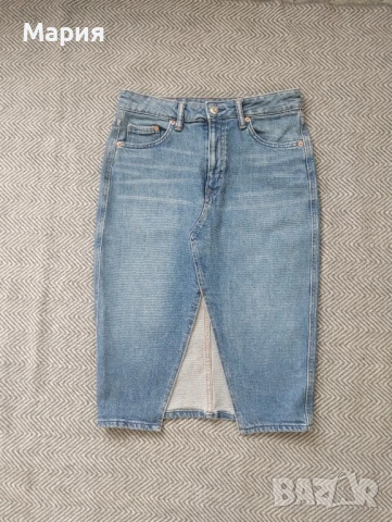 НМ дънкова пола размер 38, снимка 2 - Поли - 50584401