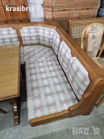 К-т Масивен Кухненски Ъгъл с Разтегателна Трапезна Маса с 2 броя Стола-внос от Германия!, снимка 3 - Други - 53560124