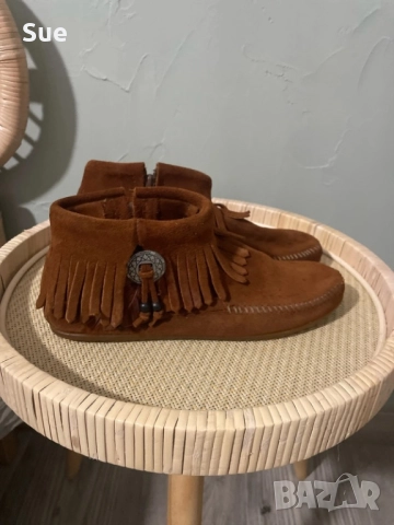 Индиански боти Minnetonka 35 естествена кожа