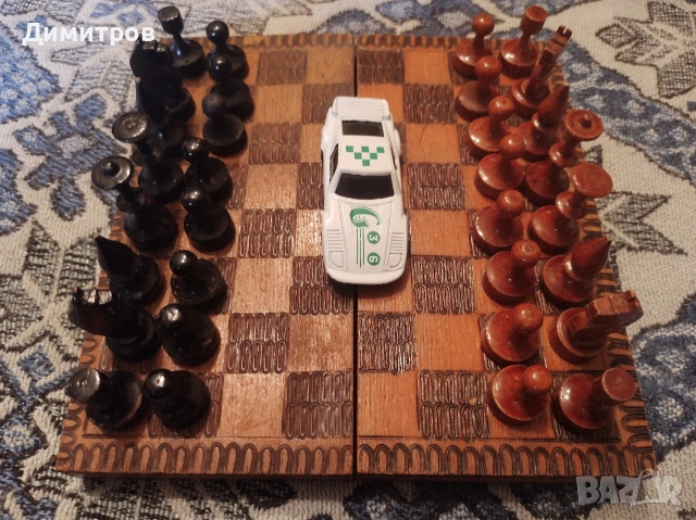 Мини шах и домино (ретро), снимка 2 - Шах и табла - 53060936