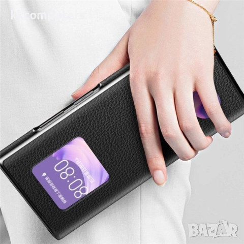 Huawei Mate Xs 2 Litchi Texture /Kickstand Folding Magnetic Wallet Кожен Калъф и Протектор, снимка 3 - Калъфи, кейсове - 52839004