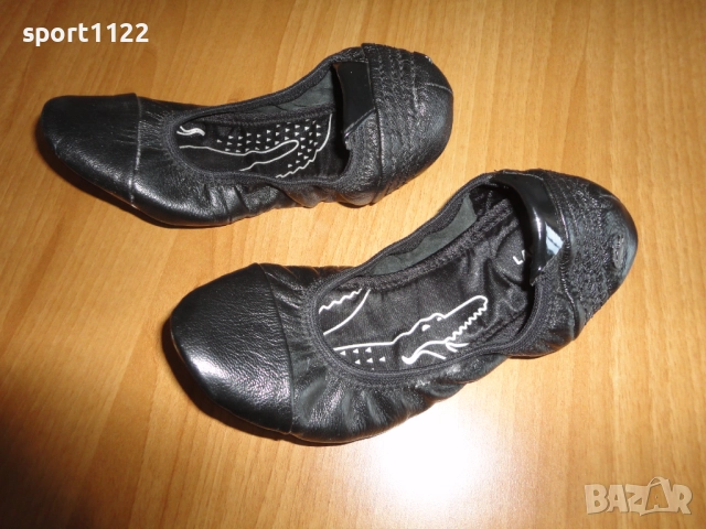 N37 Lacoste/естествена кожа/дамски балеринки, снимка 2 - Дамски ежедневни обувки - 52144015