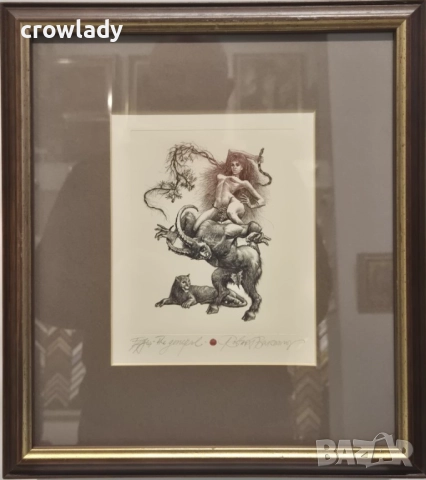 РОБЕРТ БАРЪМОВ 1966-2021 "Гетералът" около 2010г. литография суха игла