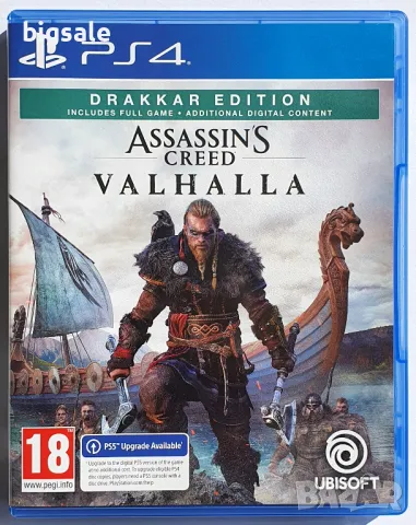 Диск Assassin's Creed Valhalla Drakkar PS4 Playstation 4 Плейстейшън 5, снимка 1 - Игри за PlayStation - 47283014